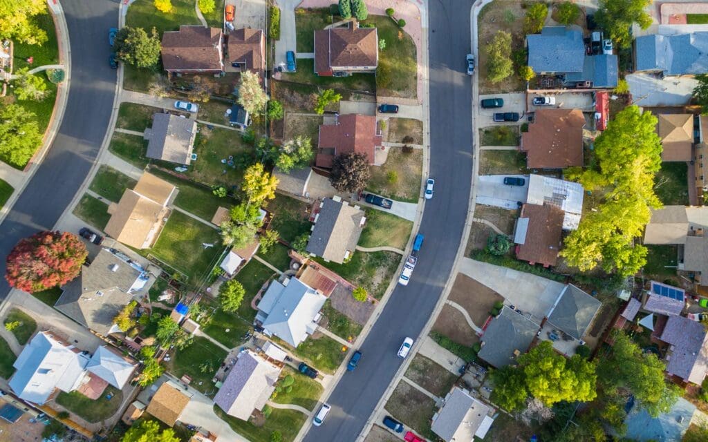 Core Insurance Solutions - Aerial View of a Residential Neighborhood on a Sunny Day
