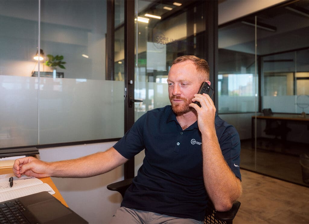 Independent Agency Strategy - Jackson Blevins on Call in Office at Core Insurance Solutions